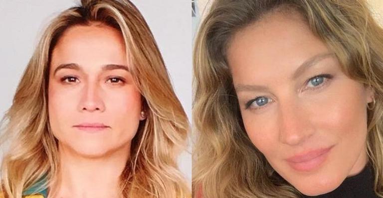 Fernanda Gentil diverte os fãs ao postar clique se comparando à Gisele Bündchen: ”Não confundam”
