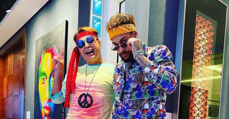 Neymar surge com calça apertada na festa de Gabriel Medina e David Brazil faz brincadeira