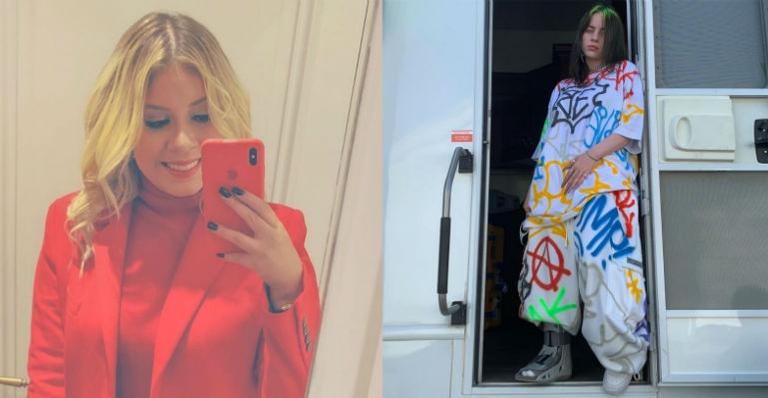 Marília Mendonça diverte fãs ao aparecer com look inusitado e brinca: ”Billie Eilish tá diferente”