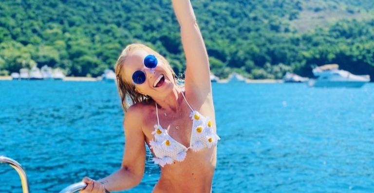 Angélica aproveita férias na Tailândia e exibe barriga negativa em treino de Muay Thai