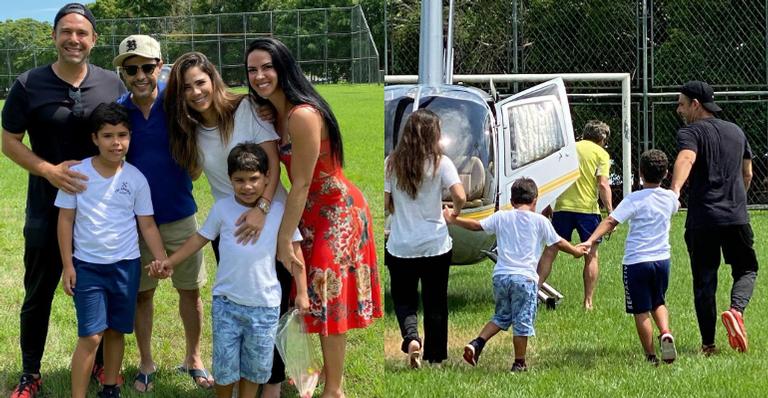 Zezé Di Camargo lamenta fim das férias em família: ”Tudo que é bom dura pouco”