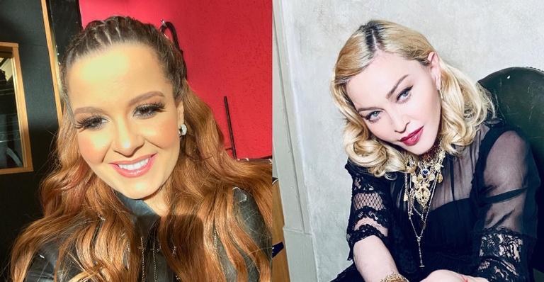 Madonna senta no colo de Maiara durante show em Londres