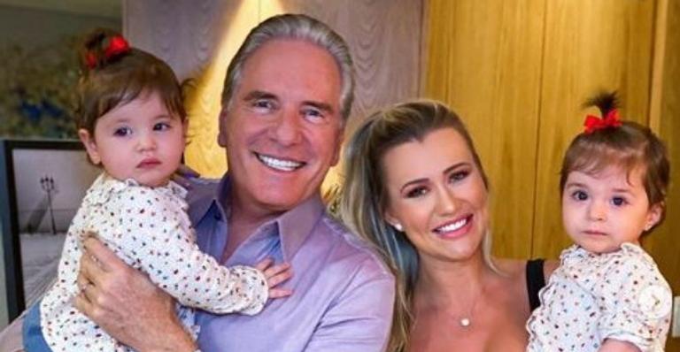 Roberto Justus celebra primeiro ano das netas, Chiara e Sienna: ”Muita felicidade”