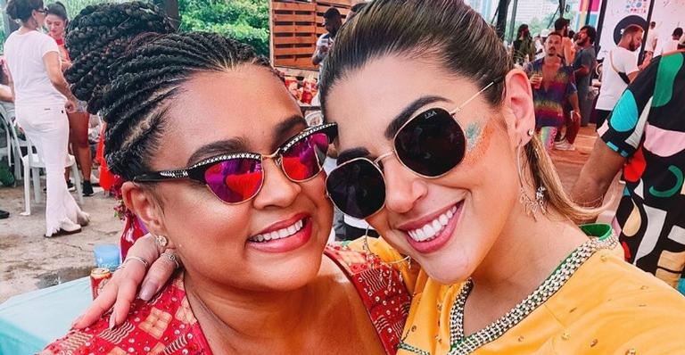 Vivian Amorim marca presença no Bloco da Preta: ”Bloco perfeito, como sempre”