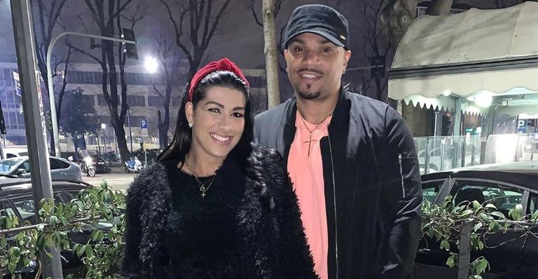Na Itália, Naldo Benny e Moranguinho renovam os votos de casamento