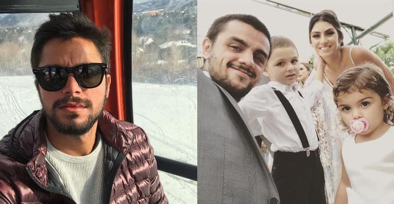 Rodrigo Simas encanta ao mostrar sobrinhos, filhos de Felipe Simas, conhecendo o novo irmão, Vicente