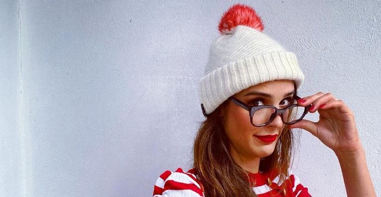 Rafa Brites exibe fantasia para curtir o Carnaval e brinca: ”Onde esta o Wally?”