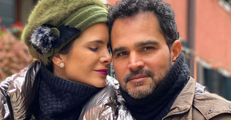 Na Itália, Luciano Camargo se declara à esposa: ”A vida é mais bela quando estou com você”