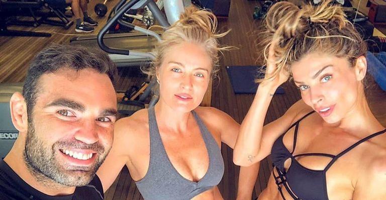 Após férias, Grazi Massafera e Angélica treinam juntas e esbanjam beleza na academia