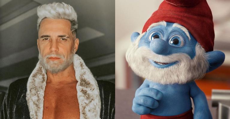 Latino muda o visual e é comparado à personagens famosos: ”Papai Smurf”