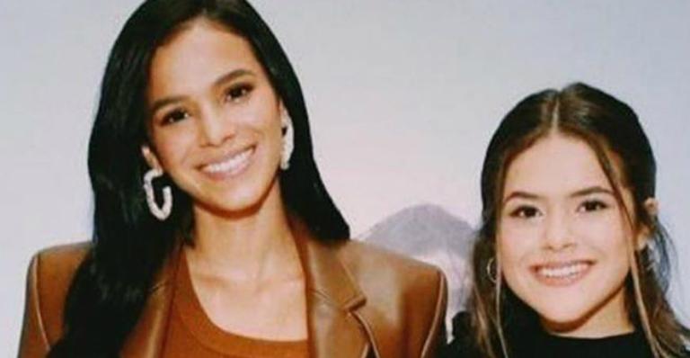 Maisa prestigia Bruna Marquezine em pré-estreia de novo filme: ”Admiro muito”