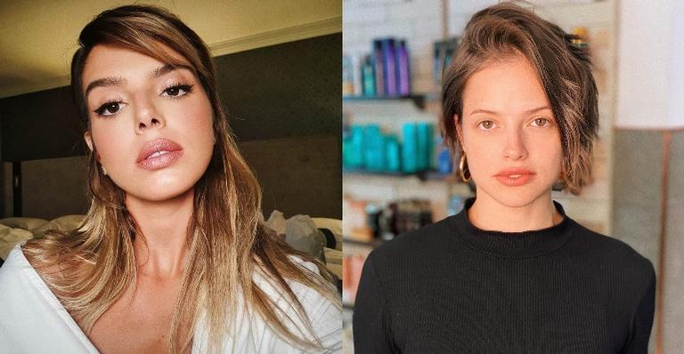 Giovanna Lancellotti mostra Agatha Moreira dormindo em avião e brinca: ”Vingança”