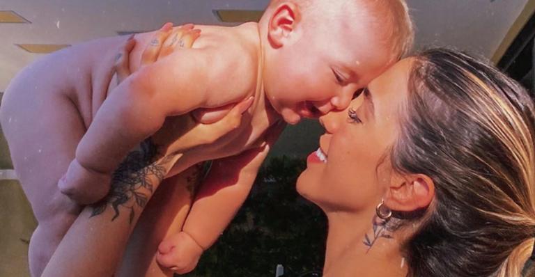 Filho de Gabi Brandt completa oito meses e explode fofurômetro na web