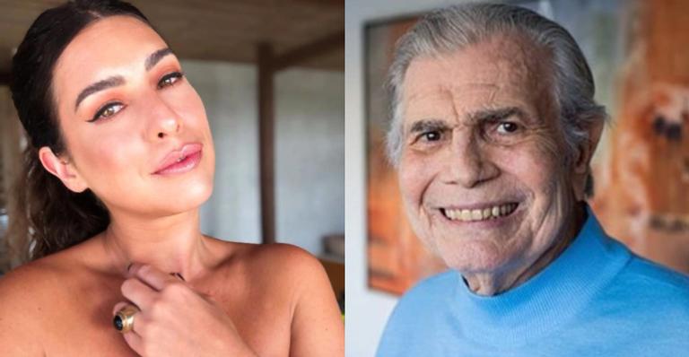 Fernanda Paes Leme relembra clique com Tarcísio Meira e se declara: ”Como meu pai”
