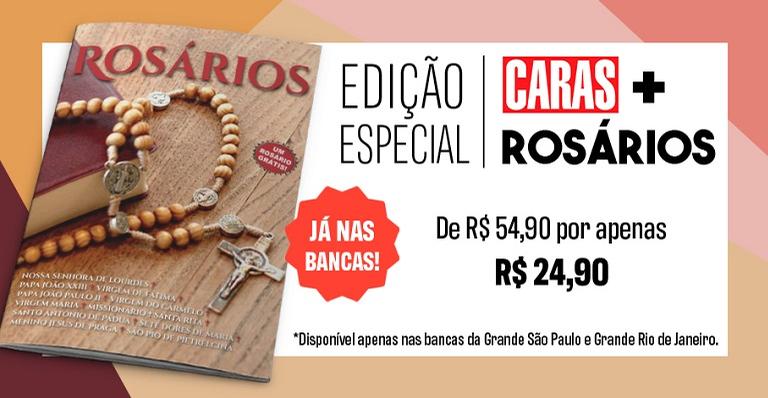 Edição especial da revista CARAS acompanha uma edição da coleção Rosários