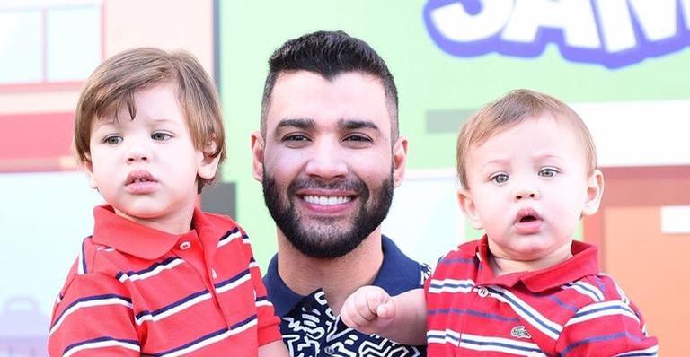 Gusttavo Lima dá jiló para o filho, Samuel, e reação dele diverte a web