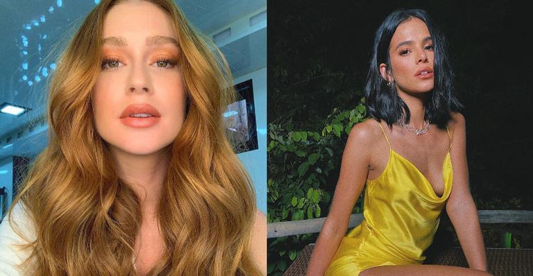 Marina Ruy Barbosa celebra união feminina na web e Bruna Marquezine curte a publicação