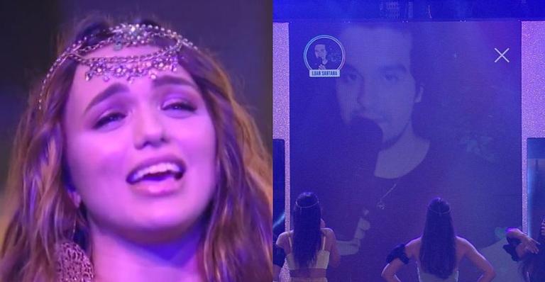 BBB20: Na festa, Rafa se emociona ao ver Luan Santana no telão: ”Eu to tremendo”