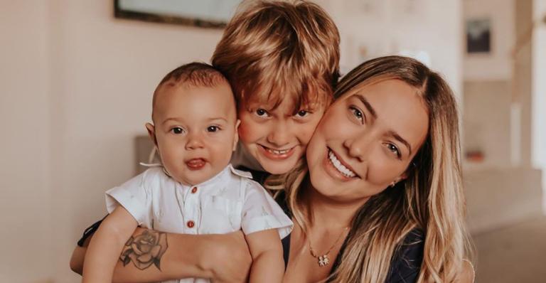 Carol Dantas mostra reação encantadora do filho caçula, Valentin, ao ver o pai