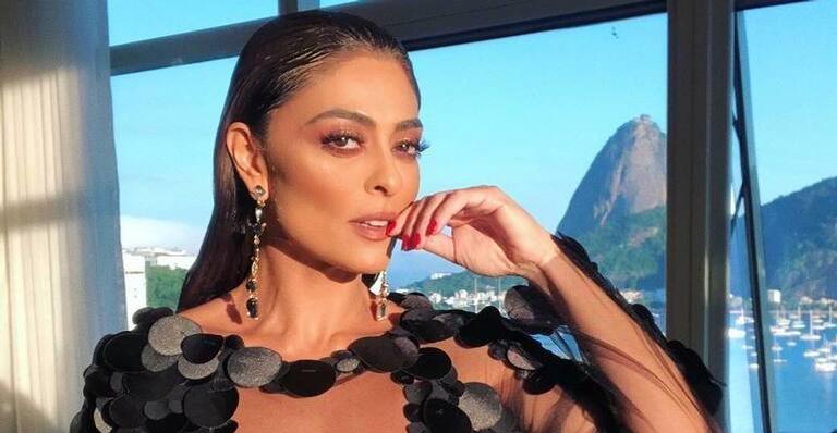 De body cavado, Juliana Paes esbanja corpão bronzeado e para tudo