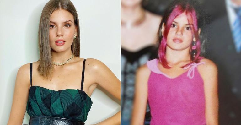 Camila Queiroz surpreende ao mostrar que já teve cabelo rosa: ”Saudade dessas minhas fases rosas”