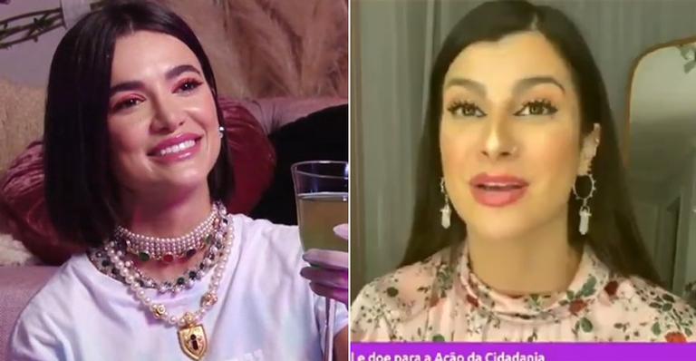 Manu Gavassi e Nah Cardoso fazem as pazes em live: ”Você me perdoa?”