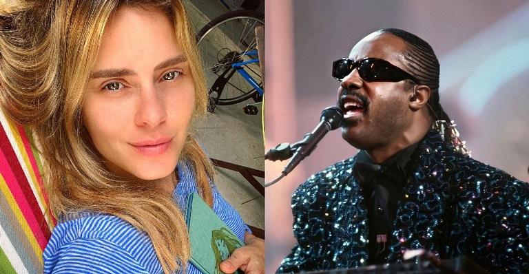 Carolina Dieckmann homenageia Stevie Wonder: ”Meu coração celebra sua existência”