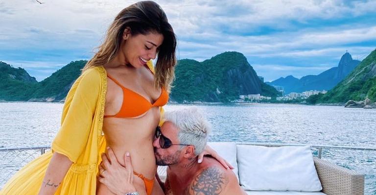 Diego Grossi e Franciele exibem rostinho do filho, Enrico, em ultrassom e encantam a web