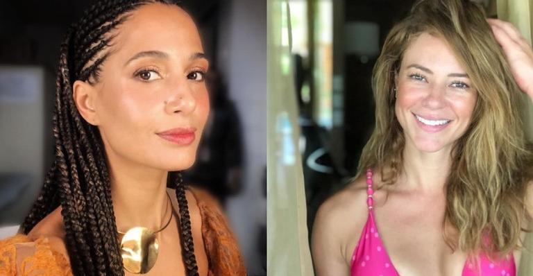 Camila Pitanga relembra clique ao lado de Paolla Oliveira para fazer pedido nas redes sociais