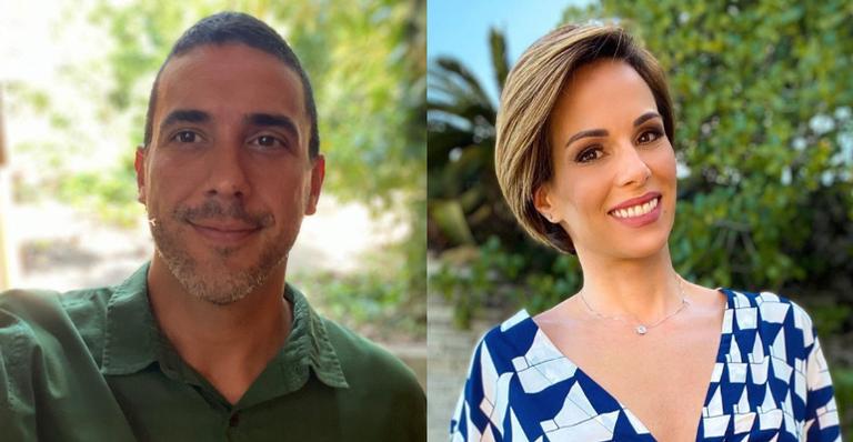 André Marques posa ao lado de Ana Furtado nos bastidores do ‘É de Casa’