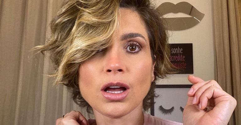 Flávia Alessandra posa com look arrumado e brinca: ”Pra ir ali na cozinha”
