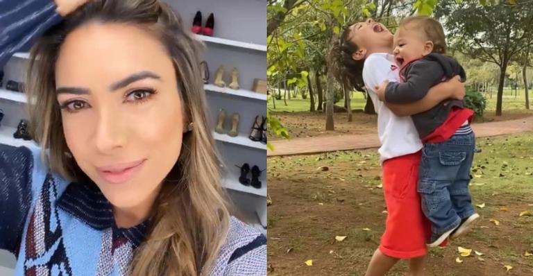 Patrícia Abravanel se derrete ao ver o caçula, Senor, dando os primeiros passos: ”Achei tão lindo”