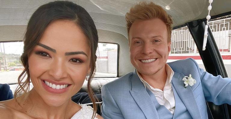 Gabi Luthai surge dando um beijão no marido e se declara: ”Estava escrito nas estrelas”