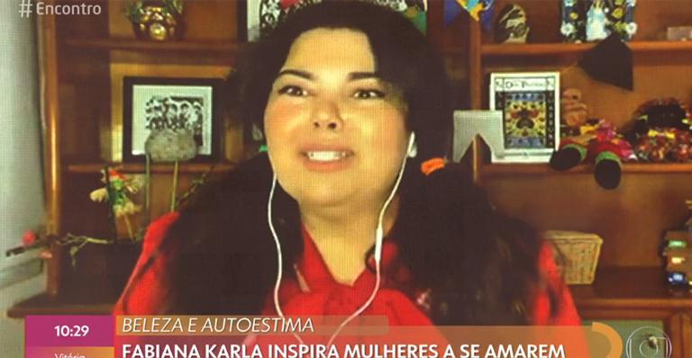 Fabiana Karla fala sobre ser inspiração durante isolamento social: ”Partilhar dos meus privilégios’