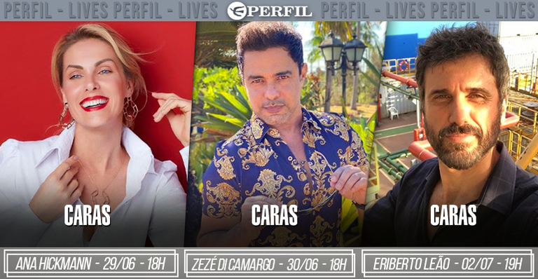 De Ana Hickmann a Eriberto Leão. Agenda de lives da Editora Perfil