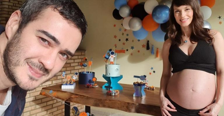 Marcos Veras e Rosanne Mulholland fazem chá de bebê virtual: ”Momento único”