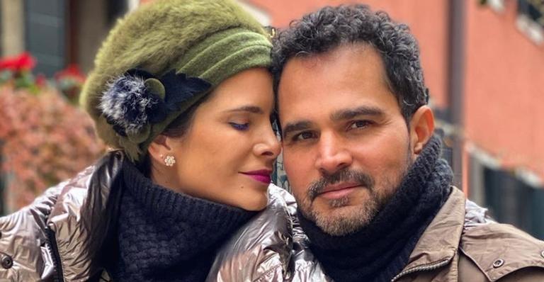 Luciano Camargo faz declaração picante para a esposa: ”Água na boca”