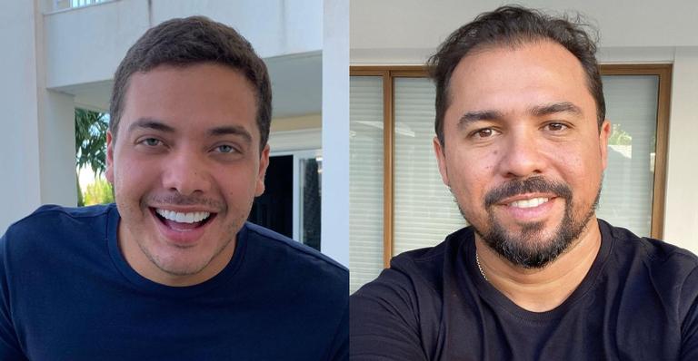 Prestes a fazerem live juntos, Wesley Safadão posa com Xand Avião: ”Se preparem!”