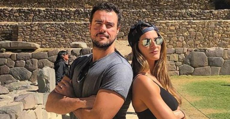 Marcella Fogaça faz brincadeira em foto de Joaquim Lopes a luz do sol: ”Tô aqui em cima”