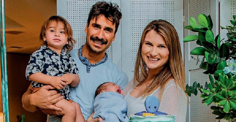 Bebê de Júlio Rocha ganha sua primeira festa