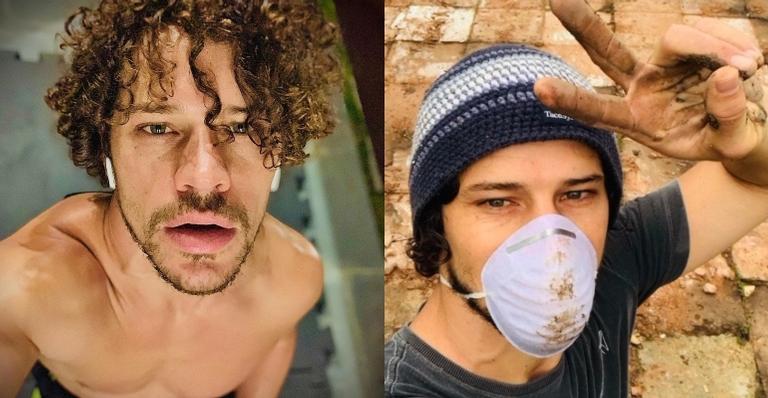 José Loreto ‘se contrata’ como ajudante de pedreiro em obra de sua própria casa: ”Um novo ofício”