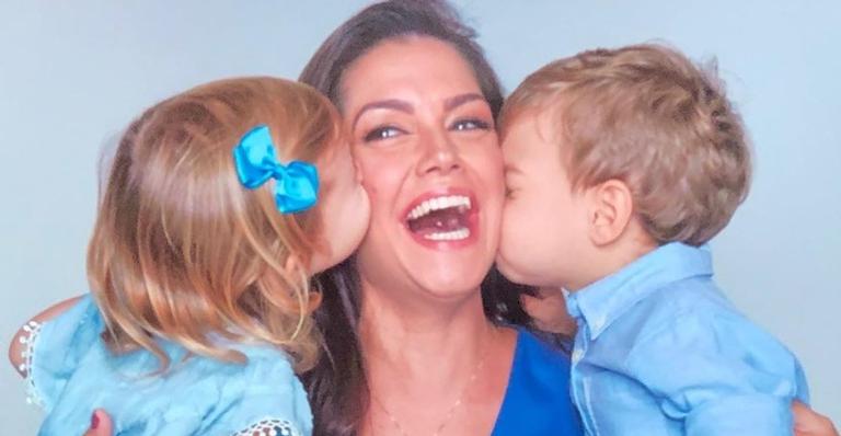 Tatá Fersoza encanta ao surgir brincando com os filhos: ”Doutora mamãe em ação”