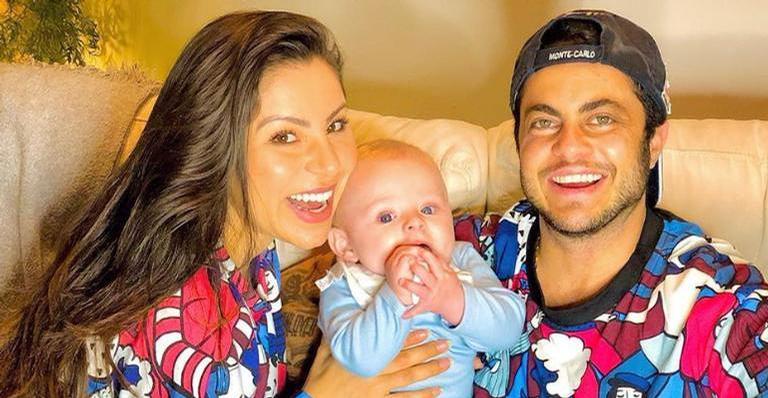 Andressa Ferreira posa com Thammy Miranda e o filho, Bento: ”Meu mundo”