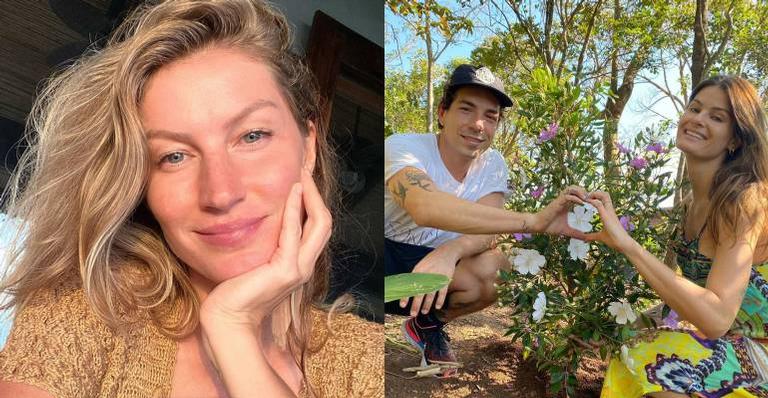 Isabeli Fontana e Di Ferrero comemoram aniversário de Gisele Bündchen plantando árvore