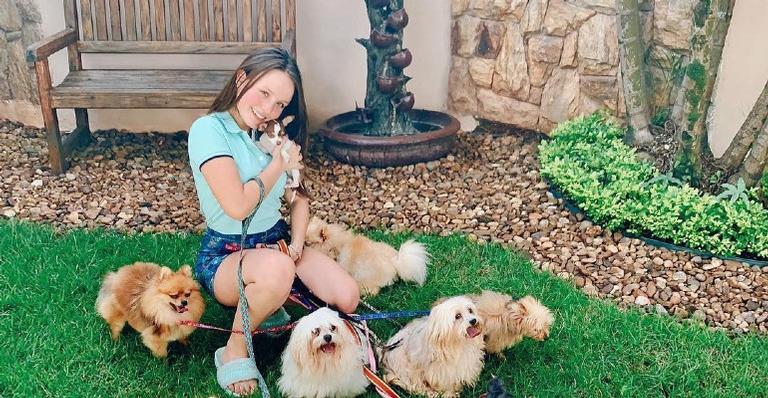 Dona de 12 cachorros, Larissa Manoela usa as redes sociais para desejar feliz Dia do Amigo aos pets