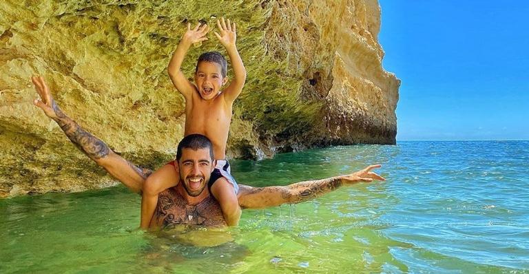 Pedro Scooby pratica esportes radicais com o filho, Bem