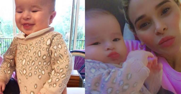 Dany Bananinha celebra 4 meses da filha: ”Nossa boneca abençoada”