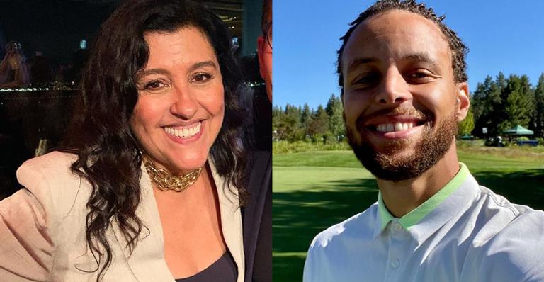 Regina Casé relembra encontro com o jogador de basquete, Stephen Curry, e celebra a volta da NBA