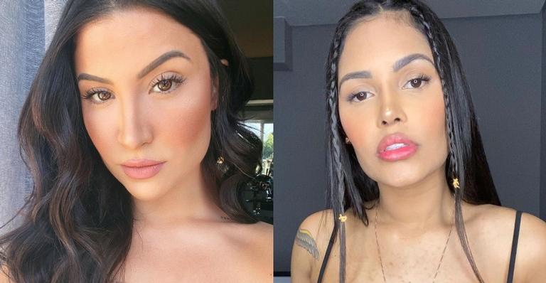 Bianca Andrade mostra o buquê de girassóis que recebeu de Flayslane enquanto estava internada