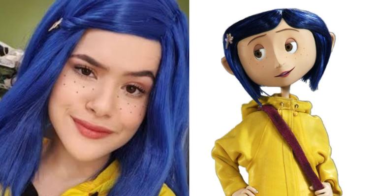 Maisa revela que ‘Coraline’ é seu filme favorito e surge caracterizada como a personagem